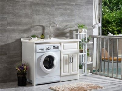 Artificial Jade Flat Top Laundry Cabinet