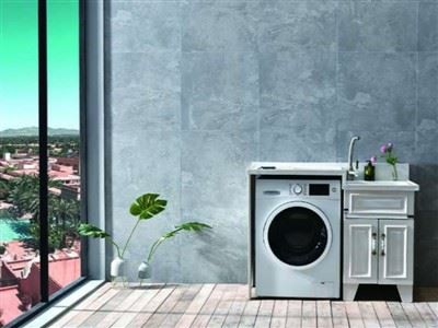 Solid Surface Laundry Cabinet